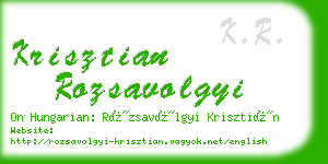 krisztian rozsavolgyi business card